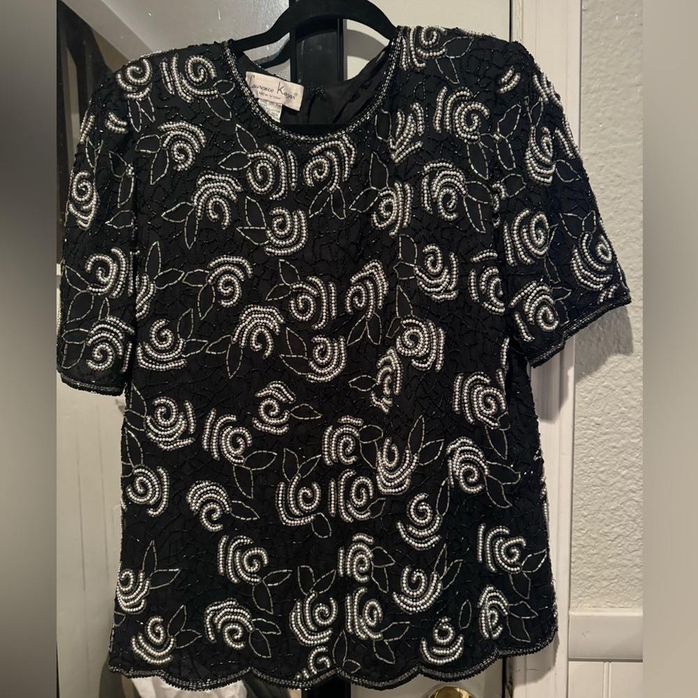 Sequin black blouse